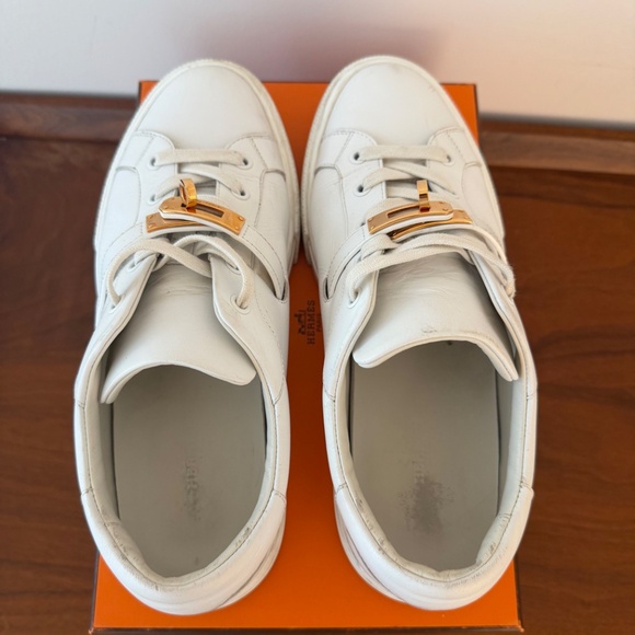 Hermes Day sneaker White with Rose Gold W 40 - Picture 4 of 5